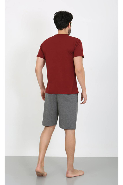 SEBOTEKS 100% Cotton Short Sleeve Pocket Men's Shorts Pajama Set 9010