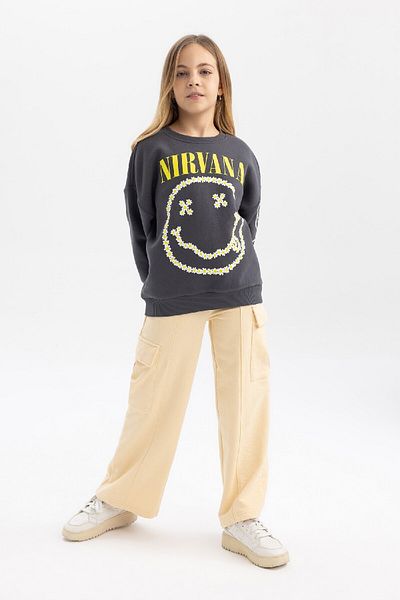 DeFacto Girls - Elastic Waist, Wide Leg Sweatpants B2550A823Wn