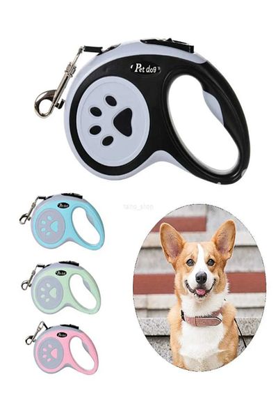 SİRİUS3D Classic Automatic Stripe Dog Walking Leash, Reel Automatic Dog Walking Leash