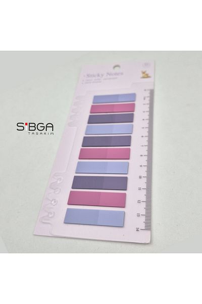 sibga tasarım Transparent Color 200 Sheets Book Marker, Sticker Note Paper