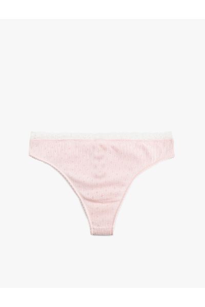 Koton New Season Lace Detailed Cotton Brazilian Panties