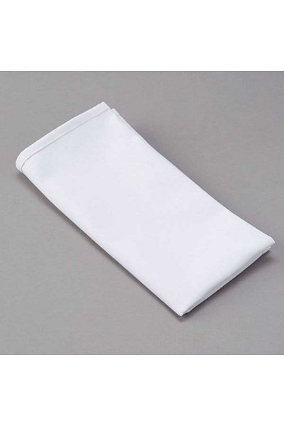 Kotonia Home Set Of 10 Hotel Table Napkins - 45x45 Cm, 100% Cotton, Ranforce Pakistan, White