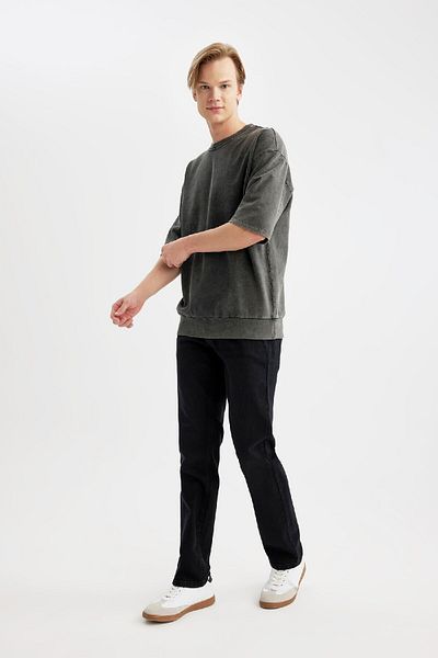 DeFacto Sergio Regular Fit Κανονική Εφαρμογή Κανονικό τζιν παντελόνι μέσης W6868az24sp