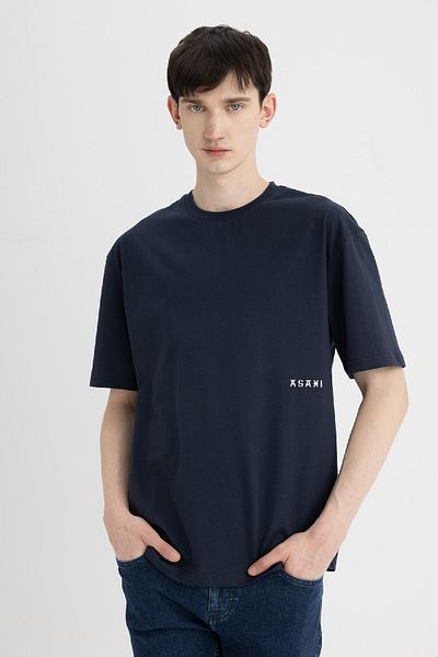 DeFacto Relax Fit Crew λαιμόκοψη με εμπριμέ κοντομάνικο μπλουζάκι B5041ax24sp