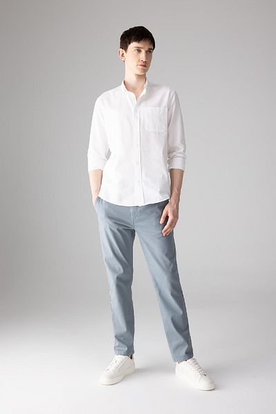 DeFacto Πουκάμισο Oxford Basic Polo γιακά - Κανονική εφαρμογή, μακρυμάνικο A8028ax24sp