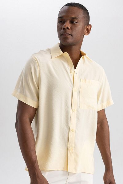 DeFacto Relax Fit Poplin rövid ujjú ing B3002ax23hs