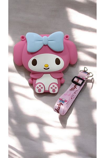 SHOPNEST Sanrio Melody Silicone Girl's Bag, Girl's Bag with Strap