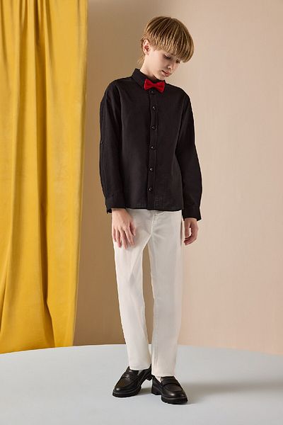 DeFacto Chlapecké kalhoty s rovnými nohama bílé Gabardine Basic X4224a624sm