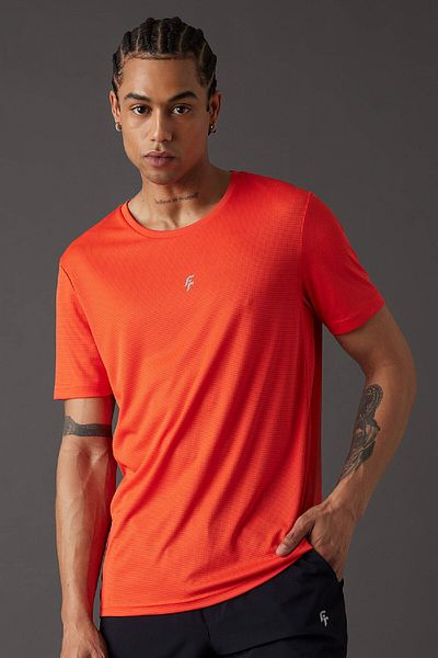 DeFacto Koszulka sportowa z nadrukiem Slim Fit i okrągłym dekoltem - krótki rękaw X6142az24sp