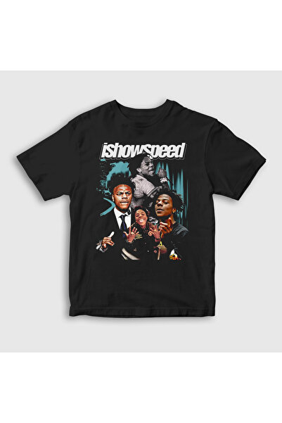 Presmono Unisex dečiji crni poster influencer T-shirt 528852tt