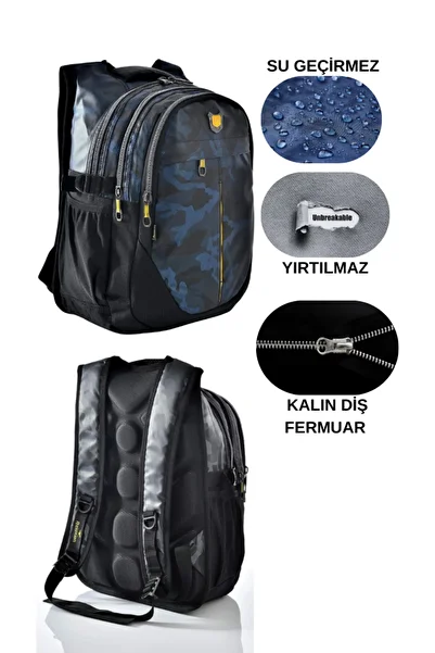 Bagify Multi-Compartment Waterproof Backpack and Middle School High School Backpack