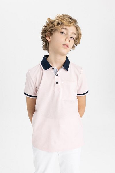 DeFacto Boy's Pique Short Sleeve Polo T-Shirt B6830A824SM