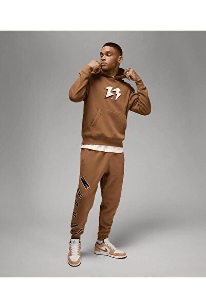 Nike Jordan M J Flt Mvp Hbr Flc Pant Şardonlu Erkek Eşofman Altı