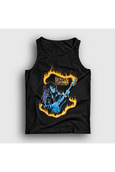 Presmono Unisex Black Fire Guitarist Gift Yngwie Malmsteen Tank Top 527108 Tt