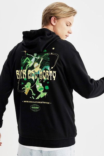 DeFacto Rick And Morty Hooded Boxy Fit Sweatshirt B5368ax24sp – Rücken bedruckt