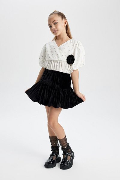DeFacto Girl's Velur Skirt - B3871a823wn Model