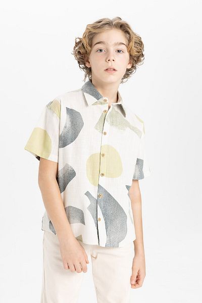 DeFacto Chlapecké oversize Wide Fit polokošile s krátkým rukávem B6114A824Sm
