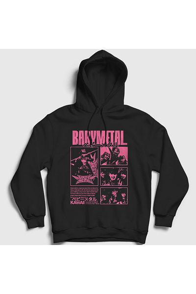 Presmono Φούτερ με κουκούλα Unisex Black Kawaii Music Babymetal 527440 ττ