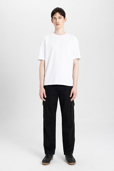 DeFacto Gabardine Trousers Straight Leg with Cargo Pockets B6366Ax24Sp