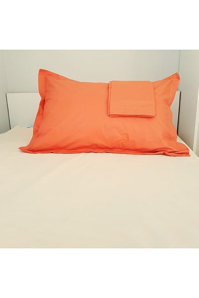 Kotonia Home 3-piece set Deco UNI - Ranforce color, 220×240 cm and 2 pillowcases 50×70 cm, cotton, ivory&ceramic