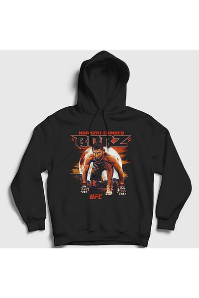 Presmono Унисекс черен суитшърт с качулка за UFC MMA Wrestling 529771tt