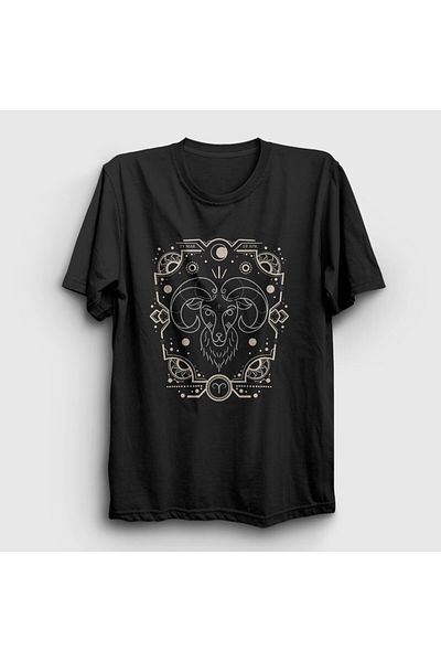 Presmono Σειρά Unisex Black Aries Horosks Station 526300 tt Μπλουζάκι