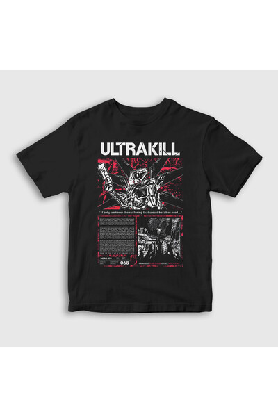 Presmono تي شيرت أسود للأطفال للجنسين V1 Ultrakill 529179 ت