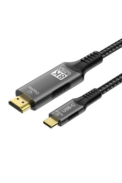 Choice محول كابل USB C إلى HDMI 2.1 بدقة 8K وتردد 60 هرتز و8K و4K بطول 3 أمتار، كابل Thunderbolt 3 Comp من نوع USB C إلى HDMI بدقة 8K وتردد 60 هرتز