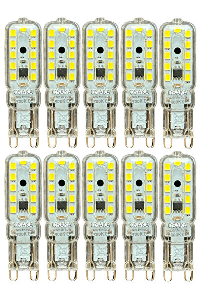 Osaka (10 Adet) Osaka 5W 6500K (Beyaz Işık) G9 Duylu Led Kapsül Ampul