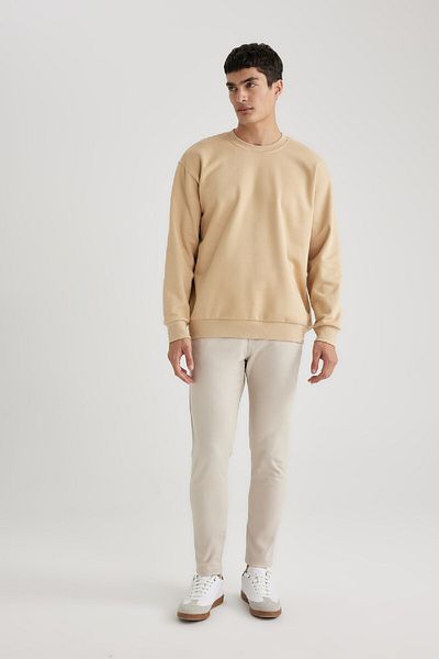 DeFacto Oversize Wide Fit Crew Neck Basic απλό φούτερ T5139az24sp