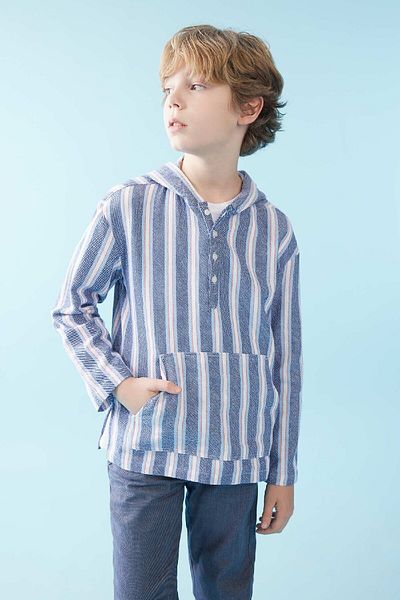 DeFacto Boy's Hooded Long Sleeve Shirt B6542a824sm