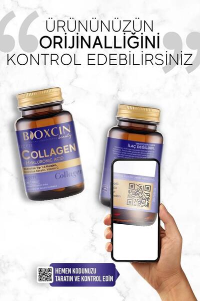 Bioxcin Beauty Collagen 30 Tablets - Tip1 Tip 3 Hydrolyzed Collagen 5 Pieces