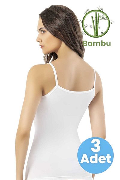 Tezzgelsin Women's 3-Piece Rope Strap Bamboo Tank Top