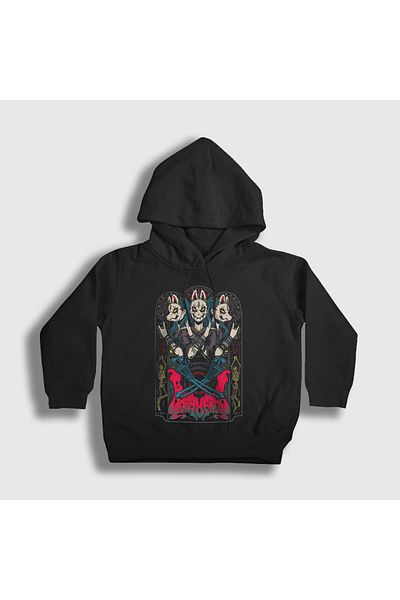 Presmono Унисекс детски черен суитшърт с качулка и плакат Babymetal 529018tt