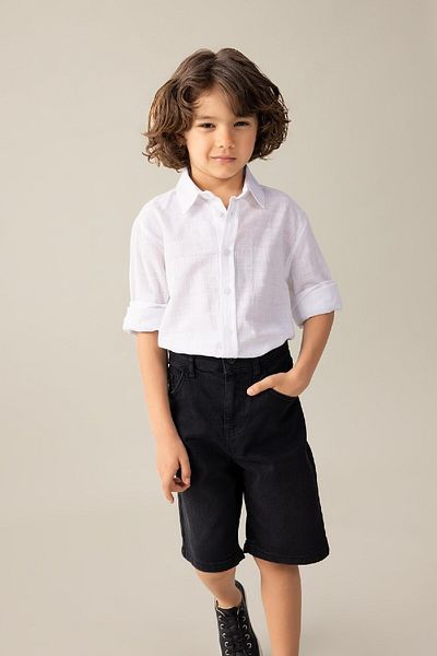 DeFacto Polo Neck Boy's Shirt - Long Sleeve 24y 801003740