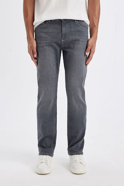 DeFacto Sergio Regular Fit Regular Fit Κανονική σωλήνωση μέσης τζιν παντελόνι B7349ax24sp