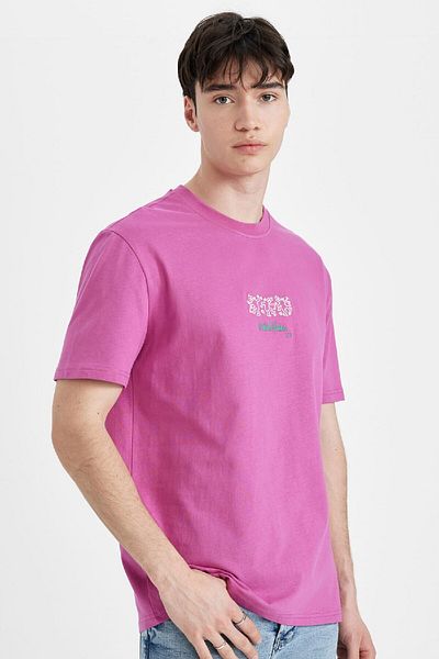 DeFacto Μπλουζάκι Keith Haring Crew με κοντό μανίκι - κανονική εφαρμογή B8095ax24sm