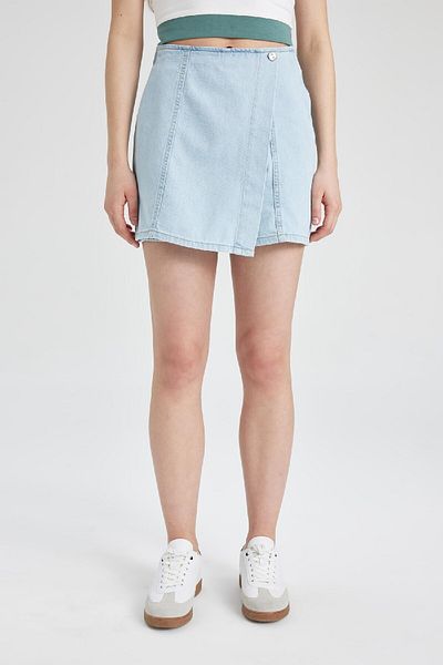 DeFacto Magas derekú Mini Jean Shorts szoknya B8292AX24SM