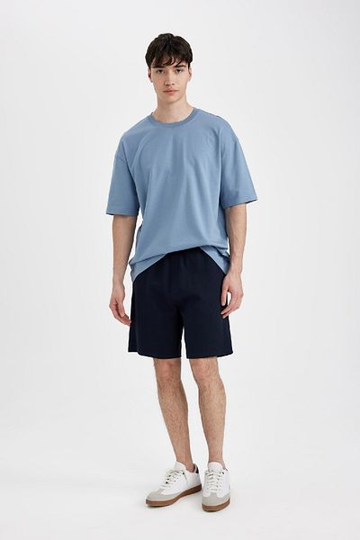 DeFacto Normale Passform, gerades Bein, Taschen, einfache gerade Shorts B8792ax24sm