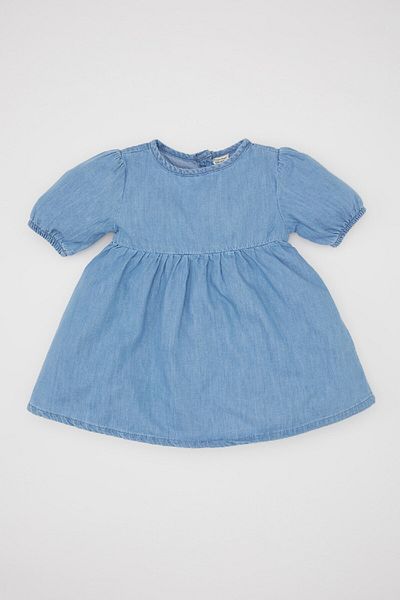 DeFacto Rochie Jeans cu mânecă scurtă fetiță B8215A524SM