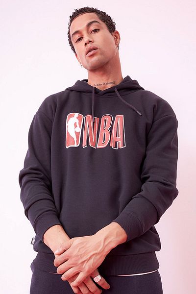 DeFacto Φούτερ με κουκούλα NBA Wordmark Boxy Fit - B3886ax24sp