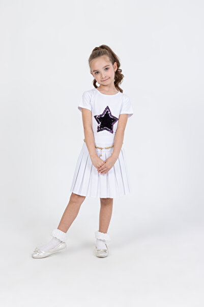 Besimo Kids Star Lacy Embroidery T-Shirt Girl's 23 April Show Clothes