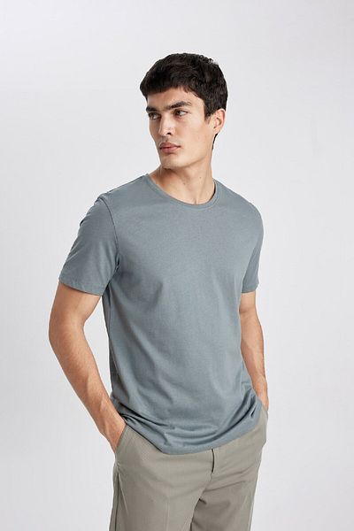 DeFacto Μπλουζάκι Regular Fit Crew Neck T5014AZ24SP