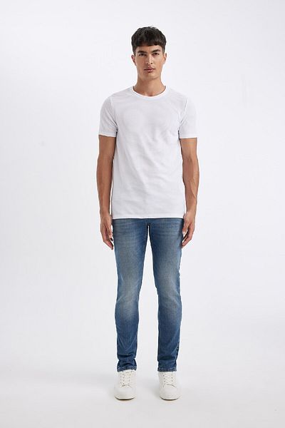 DeFacto Pedro Slim Fit Skinny Fit Κανονική μέση στενό τζιν παντελόνι 25k801t03227