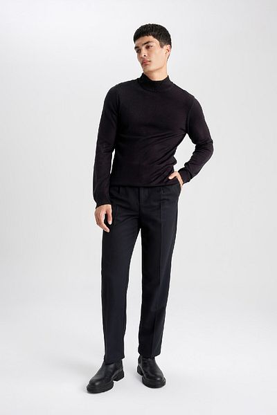 DeFacto Slim Fit Slim Fit Half Turtleneck Basic Plain Knitwear Pullover R1127az24sp