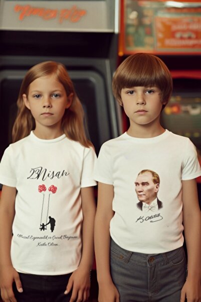 DVOYAGE 23 Nisan’a Özel Unisex 2’li Tişört Seti- Çocuklara Bayram!