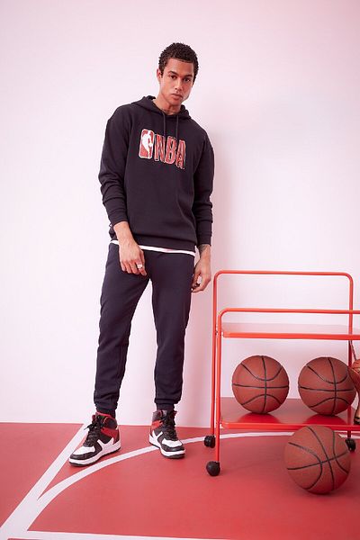 DeFacto Φούτερ με κουκούλα NBA Wordmark Boxy Fit - B3886ax24sp