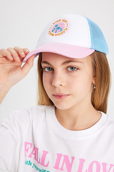 DeFacto Baseball-/Basketballkappe aus bestickter Gabardine für Mädchen B7584A824SM