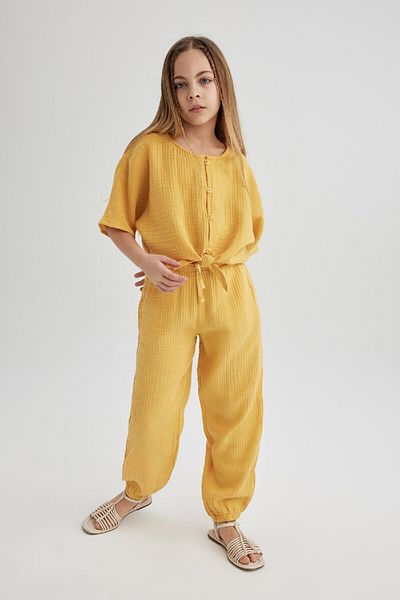 DeFacto Dívčí halenka s krátkým rukávem vpředu B5062a824sm