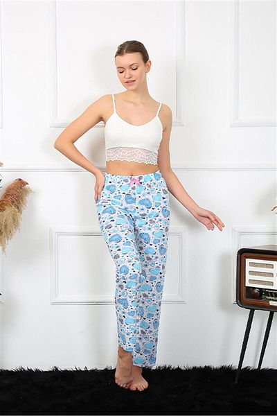 modaserdem Mdsrdm Pijama de damă cu dantelă în partea de jos - 100% bumbac